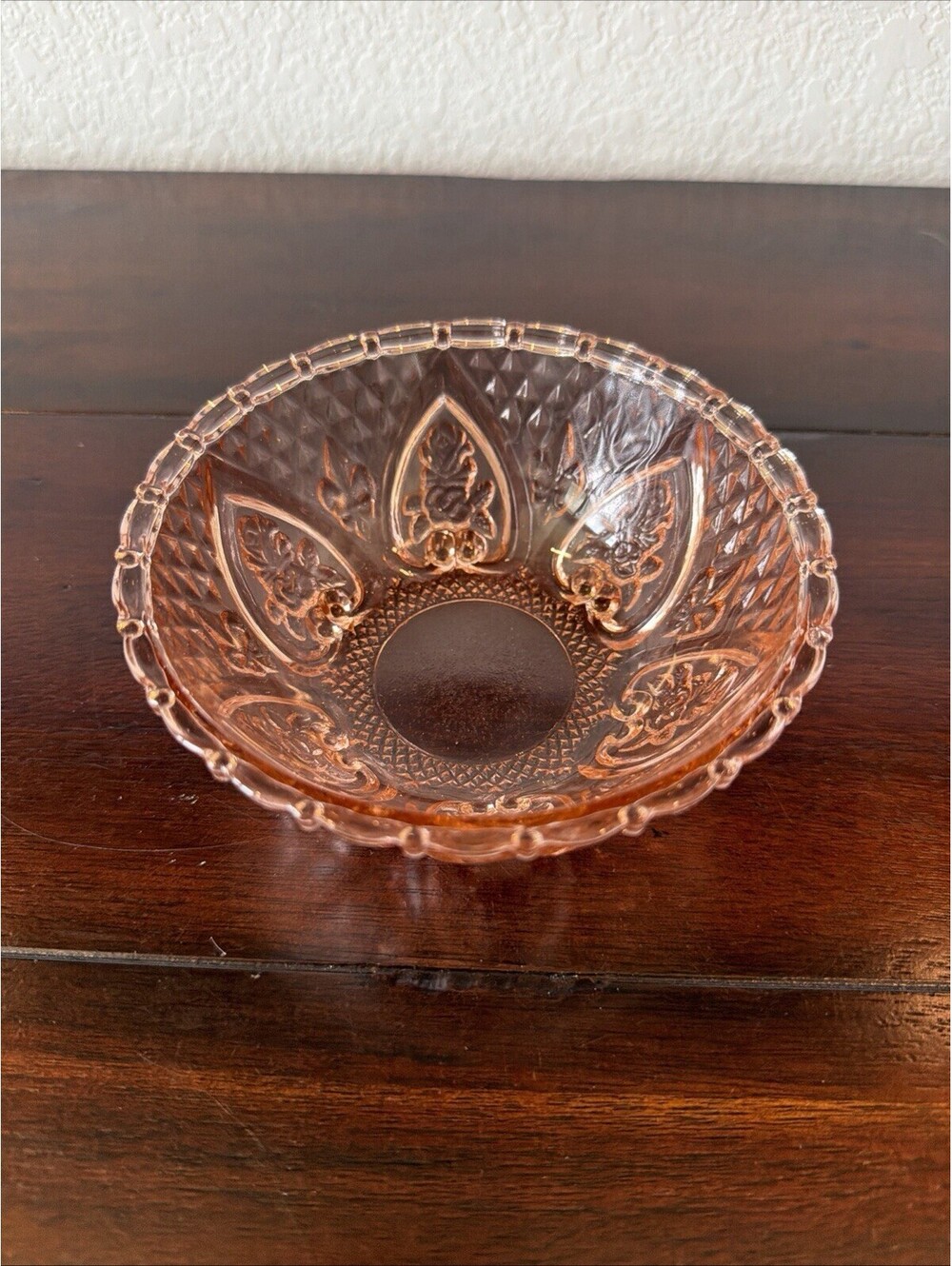 Pink Depression Glass 5” Berry/Nut/Candy Bowl